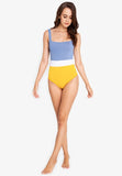 Harlow Dusty Blue and Bright Mustard